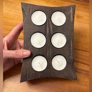 Bali Wooden Tea Light Candle Holder NEW
